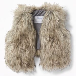 Old Navy Cropped Faux-Fur Toddler Vest Girls Sz 5T